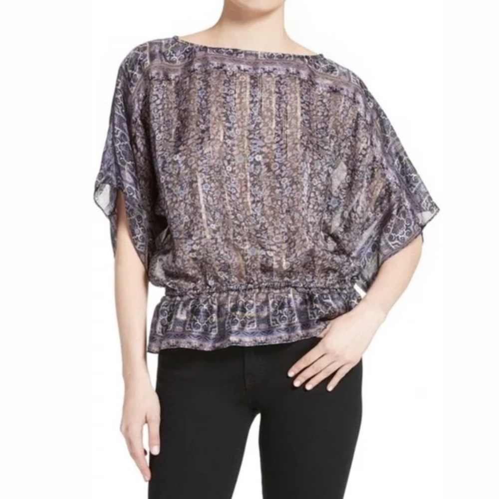 Joie Maracana Silk Blouse Sz M